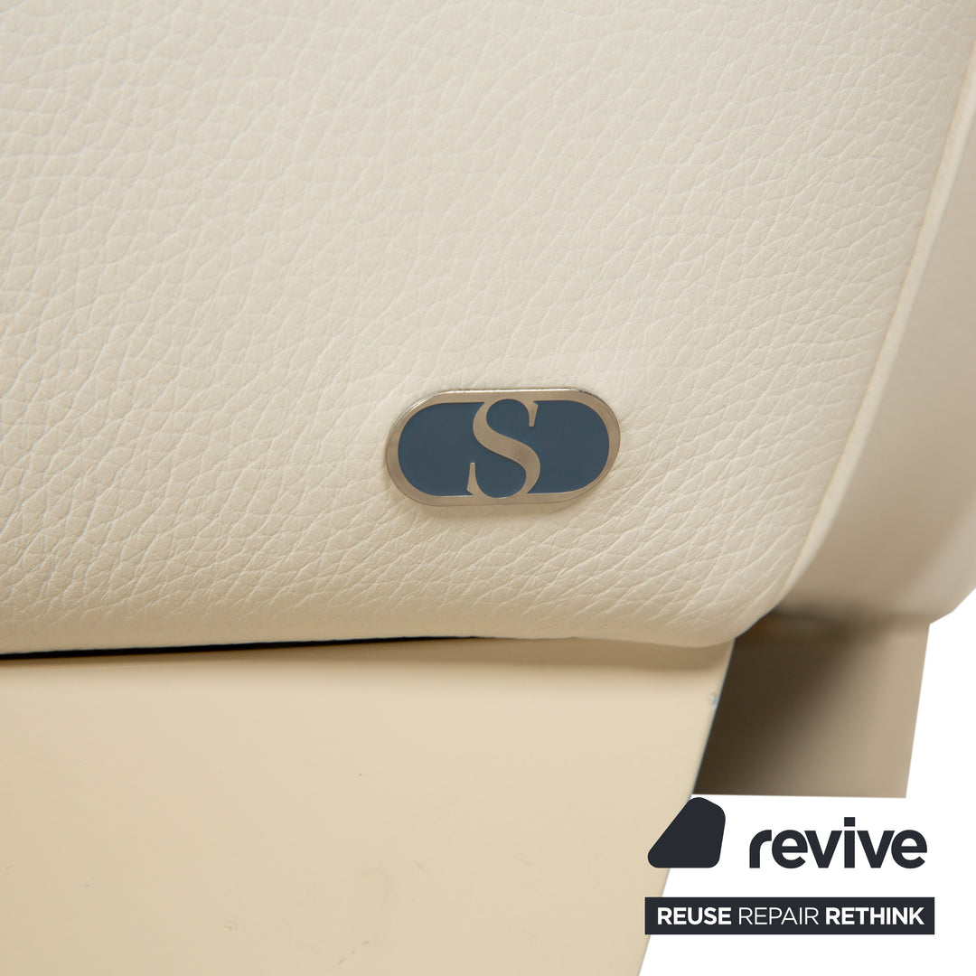 Fauteuil en cuir de Sede DS-57 Crème Blanc Beige Fonction manuelle