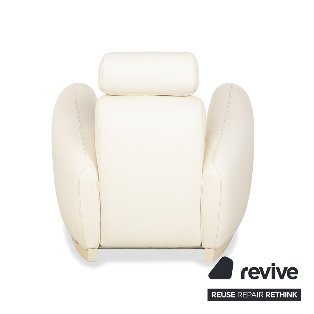 Fauteuil en cuir de Sede DS-57 Crème Blanc Beige Fonction manuelle