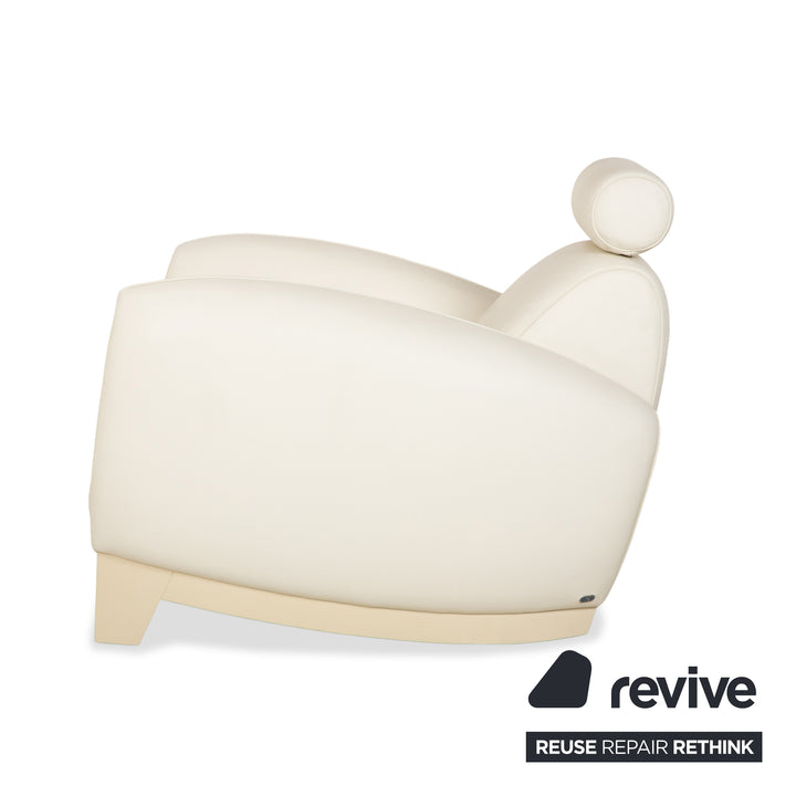 Fauteuil en cuir de Sede DS-57 Crème Blanc Beige Fonction manuelle