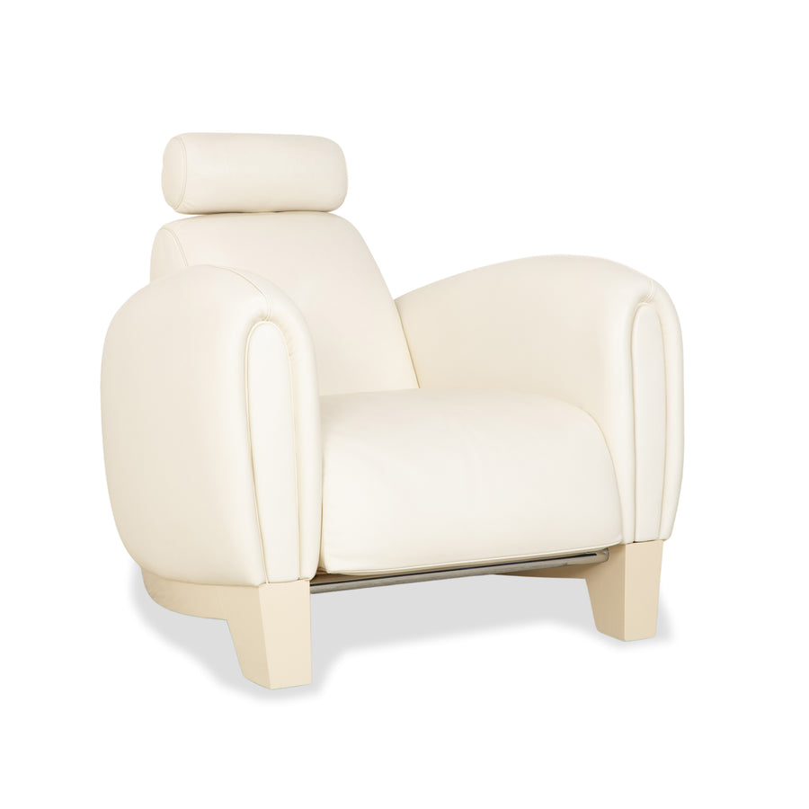 Fauteuil en cuir de Sede DS-57 Crème Blanc Beige Fonction manuelle