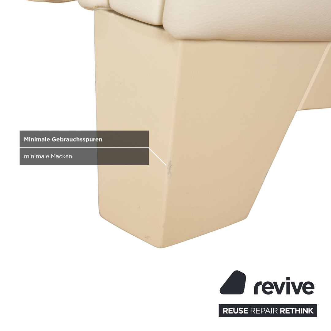 Fauteuil en cuir de Sede DS-57 Crème Blanc Beige Fonction manuelle