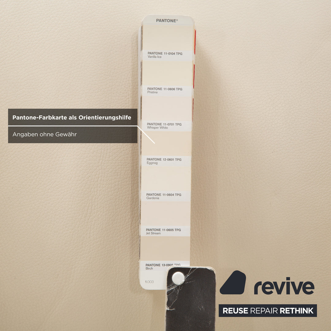 Fauteuil en cuir de Sede DS-57 Crème Blanc Beige Fonction manuelle