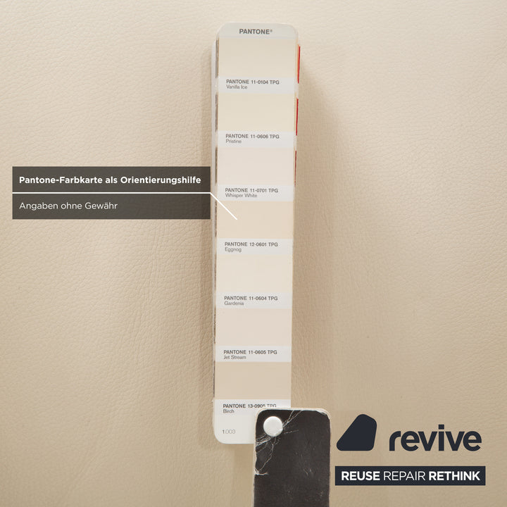 Fauteuil en cuir de Sede DS-57 Crème Blanc Beige Fonction manuelle