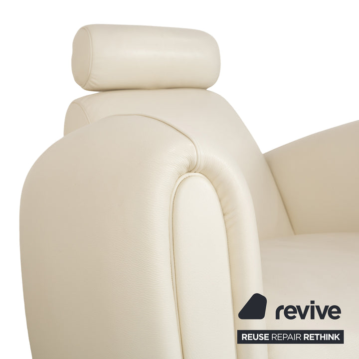 Fauteuil en cuir de Sede DS-57 Crème Blanc Beige Fonction manuelle