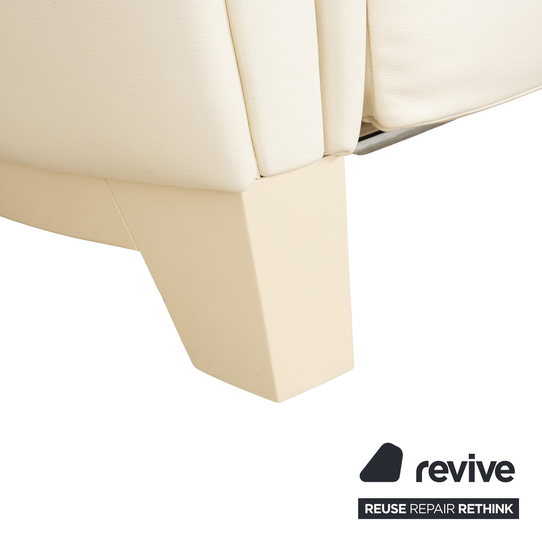 Fauteuil en cuir de Sede DS-57 Crème Blanc Beige Fonction manuelle
