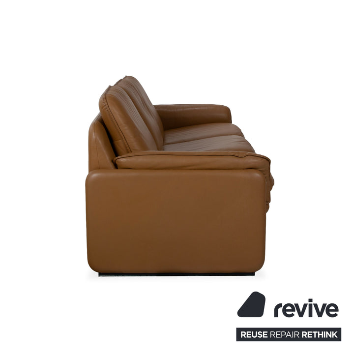 de Sede DS-61 Leder Dreisitzer Sofa Braun Beige Couch