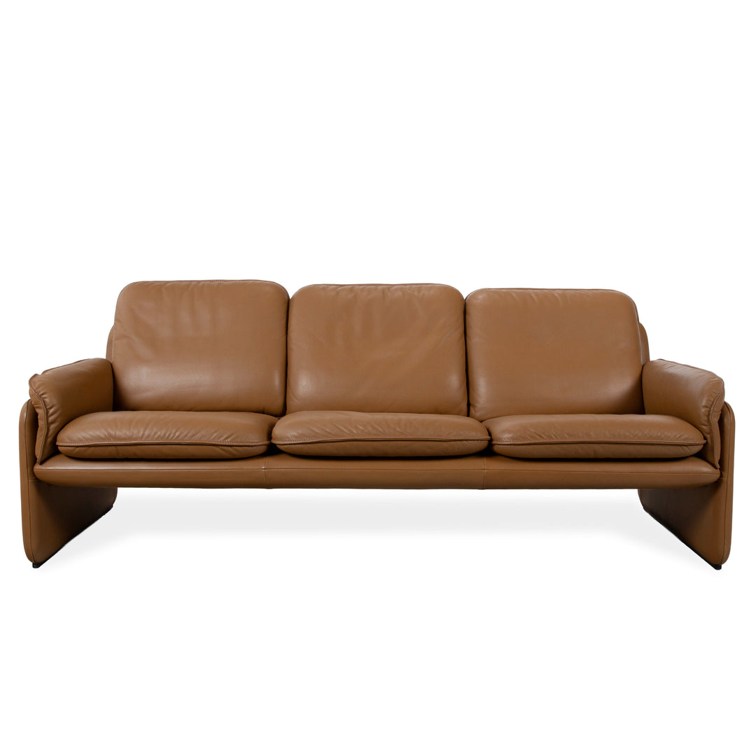 de Sede DS-61 Leder Dreisitzer Sofa Braun Beige Couch
