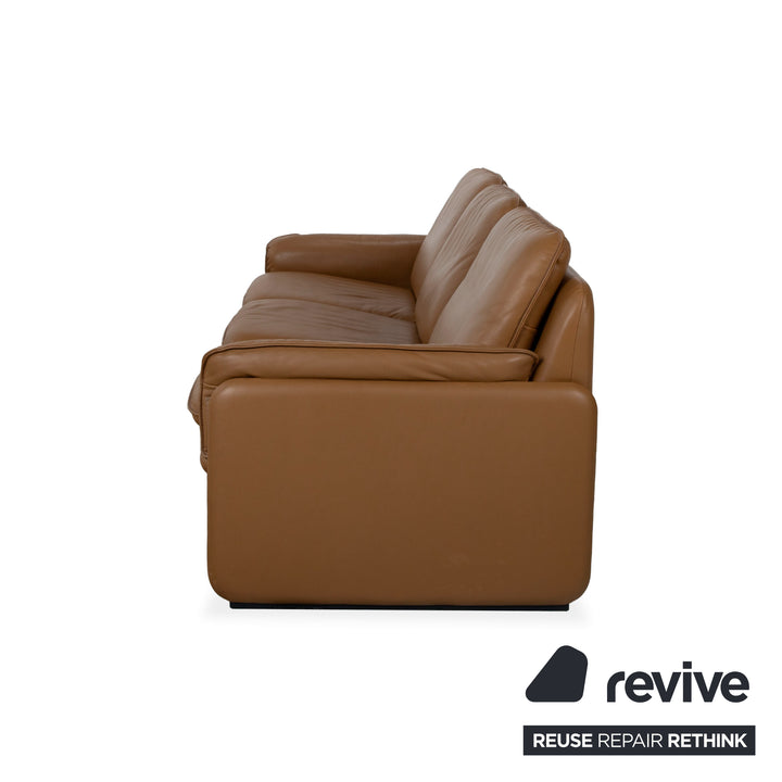 de Sede DS-61 Leder Dreisitzer Sofa Braun Beige Couch