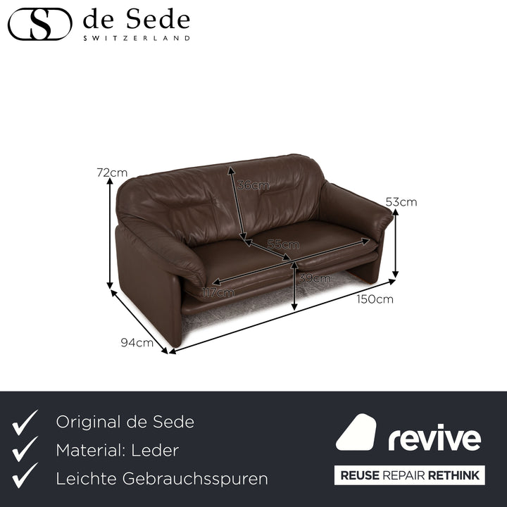 de Sede DS 61 Zweisitzer Leder Braun