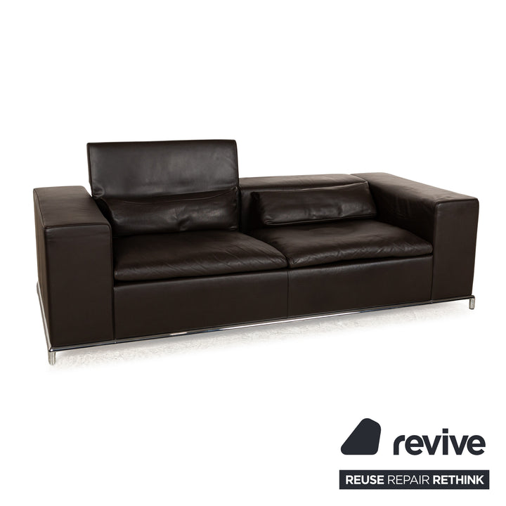 de Sede DS 7 Leather Three Seater Brown Manual Function Sofa Couch