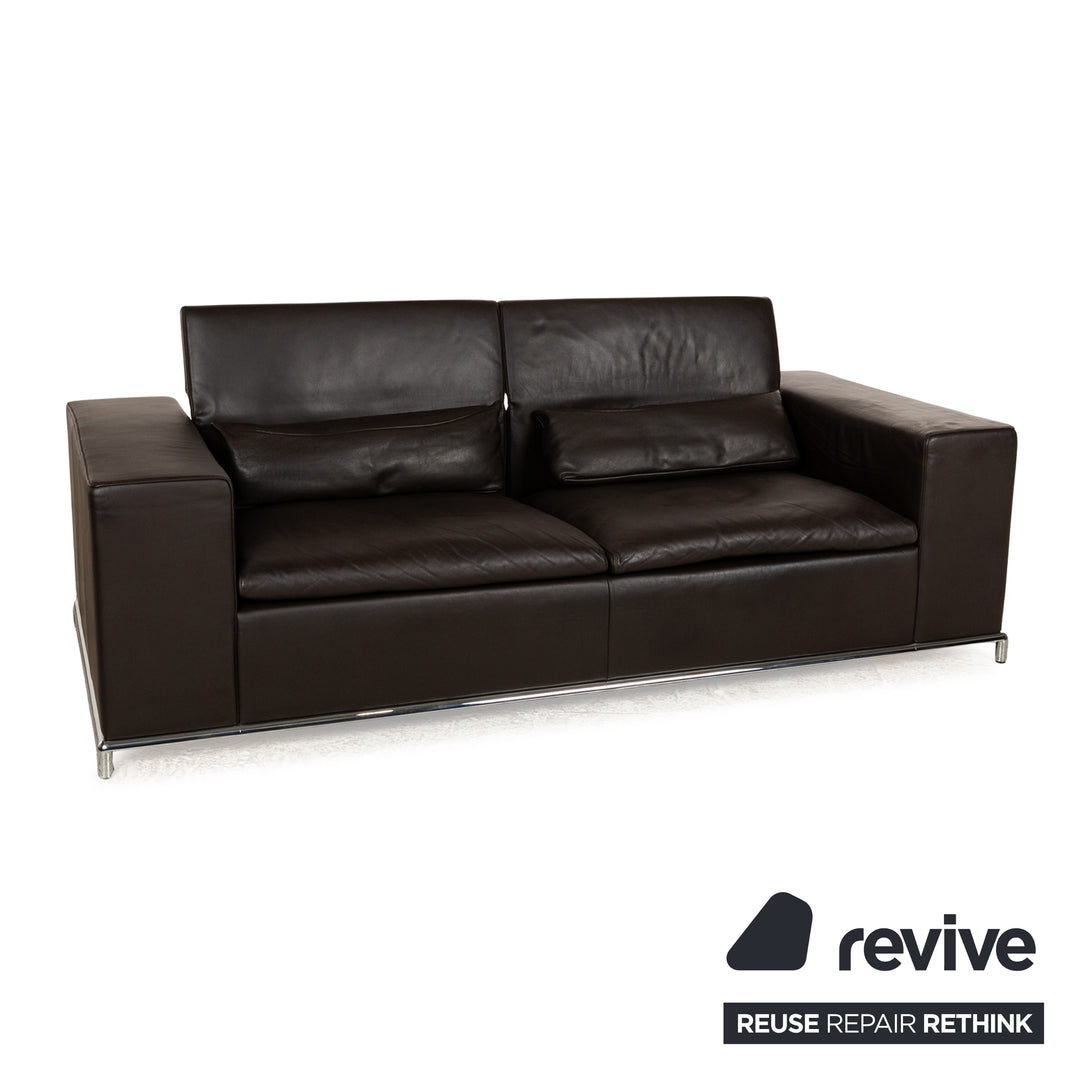 de Sede DS 7 Leather Three Seater Brown Manual Function Sofa Couch