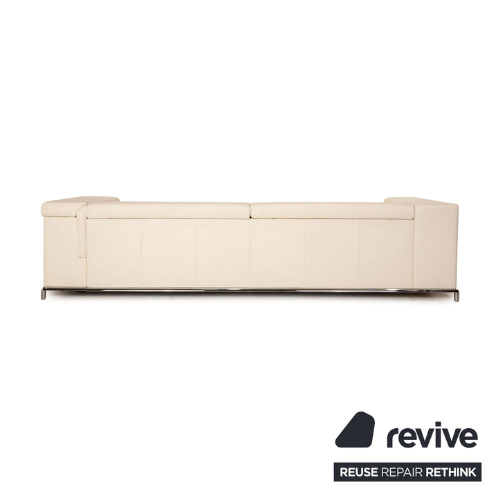 de Sede DS 7 Leder Dreisitzer Sofa Couch Creme Funktion rechts