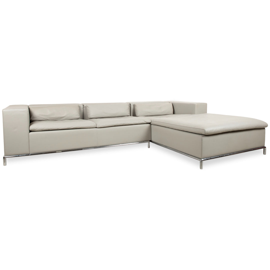 de Sede DS-7 Leder Ecksofa Grau manuelle Funktion Sofa Couch