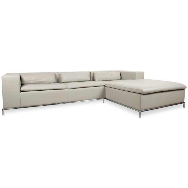de Sede DS-7 Leder Ecksofa Grau manuelle Funktion Sofa Couch