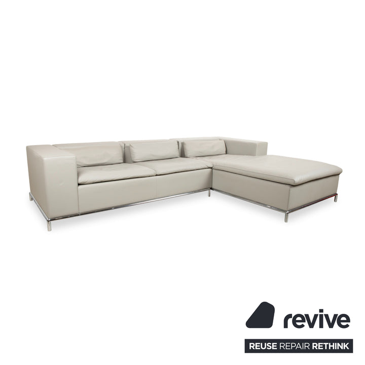 de Sede DS-7 Leder Ecksofa Grau manuelle Funktion Sofa Couch