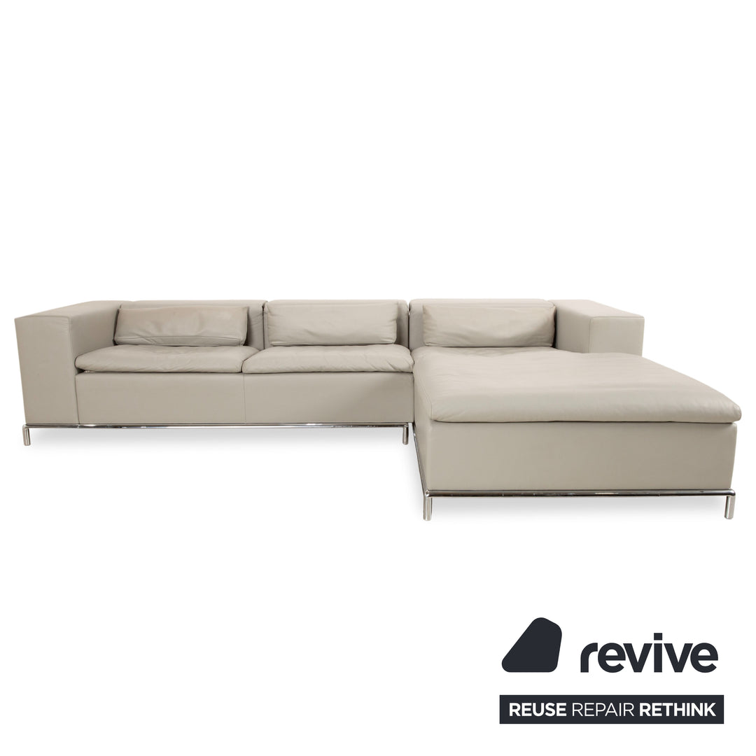 de Sede DS-7 Leder Ecksofa Grau manuelle Funktion Sofa Couch