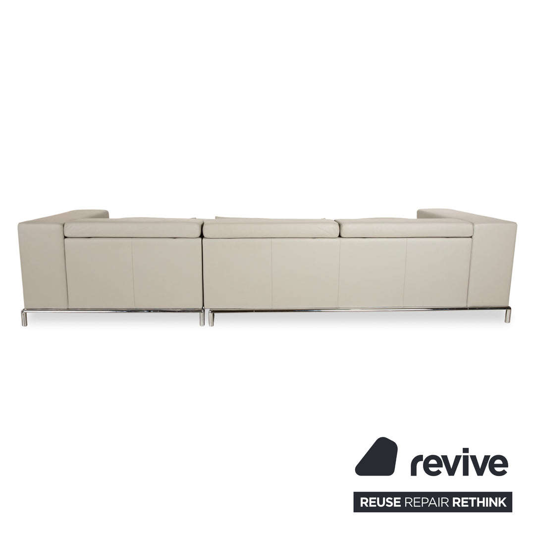 de Sede DS-7 Leder Ecksofa Grau manuelle Funktion Sofa Couch