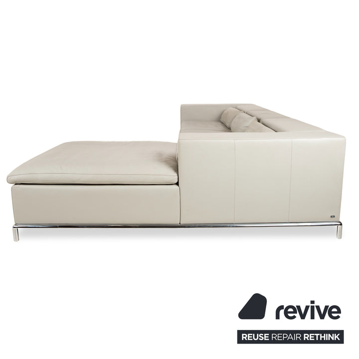 de Sede DS-7 Leder Ecksofa Grau manuelle Funktion Sofa Couch