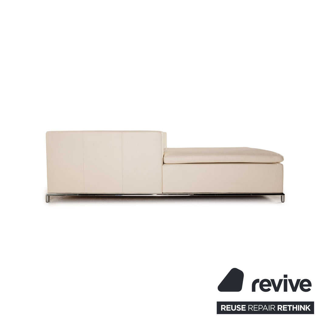 de Sede DS 7 leather sofa cream corner sofa couch recamier left