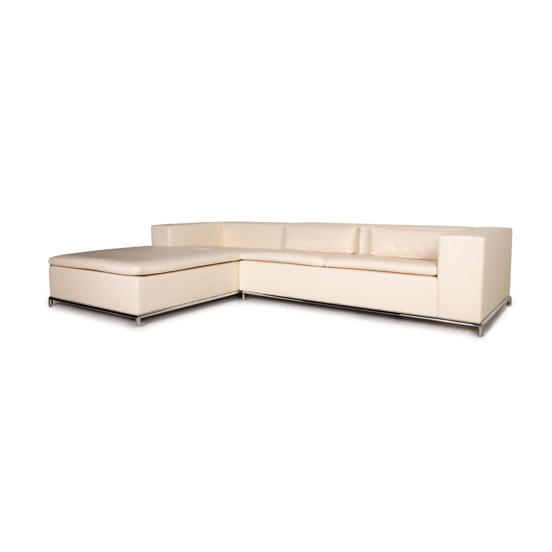 de Sede DS 7 Leder Sofa Creme Ecksofa Couch Recamiere links