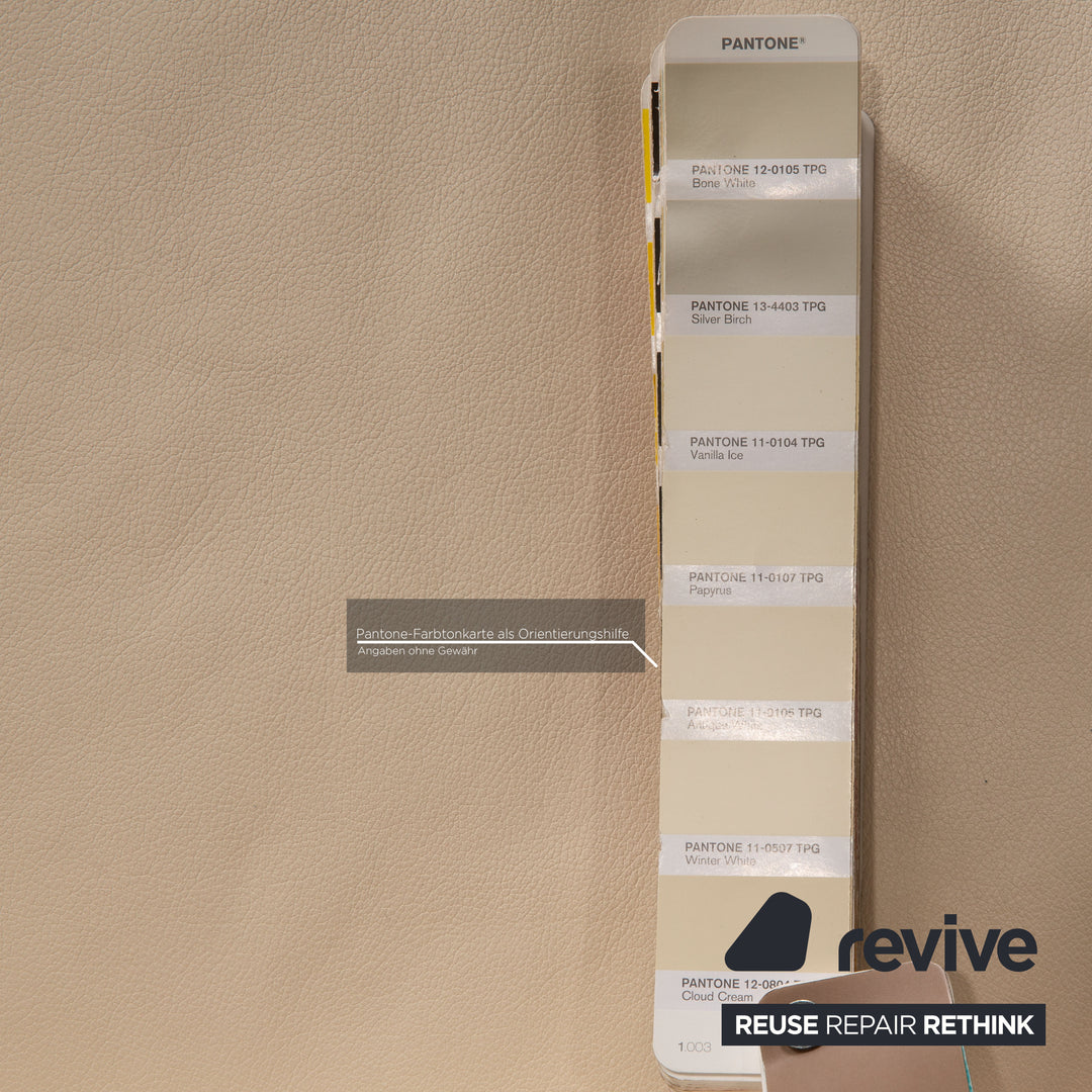 de Sede DS 7 Leder Sofa Creme Ecksofa Couch Recamiere links