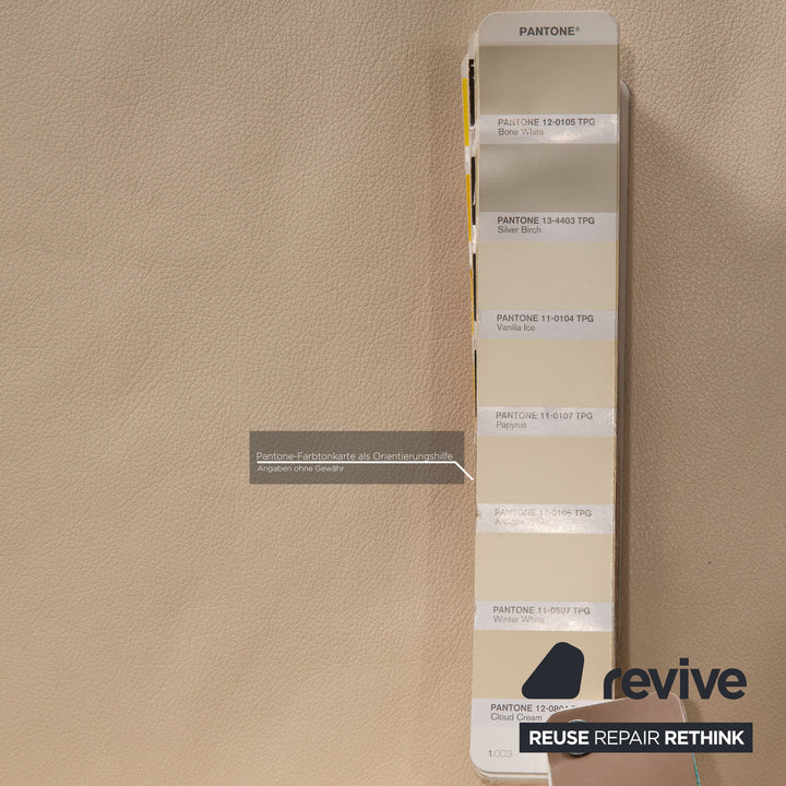 de Sede DS 7 Leder Sofa Creme Ecksofa Couch Recamiere links
