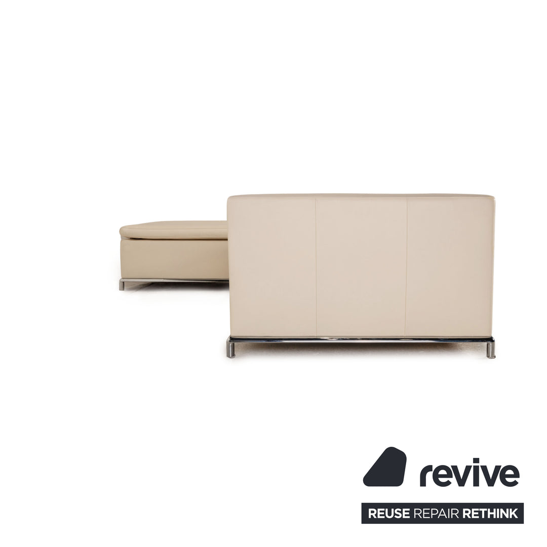 de Sede DS 7 Leder Sofa Creme Ecksofa Couch Recamiere links