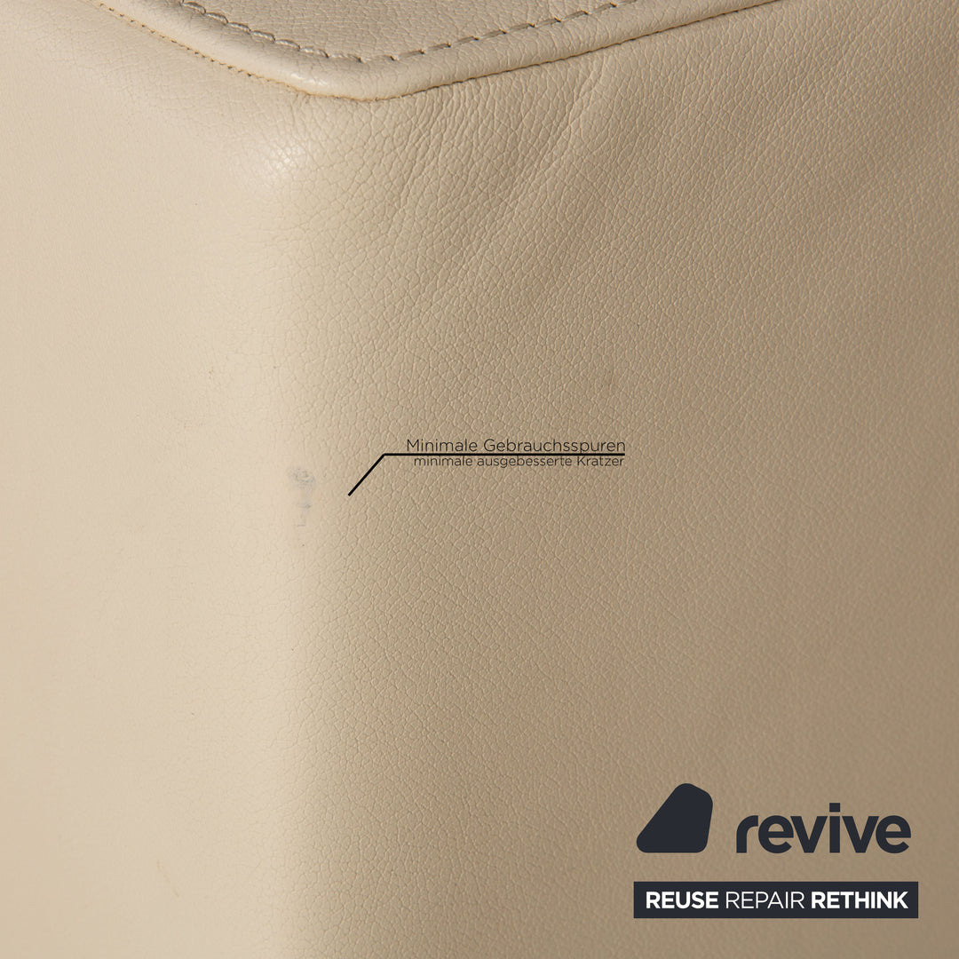 de Sede DS 7 Leder Sofa Creme Ecksofa Couch Recamiere links