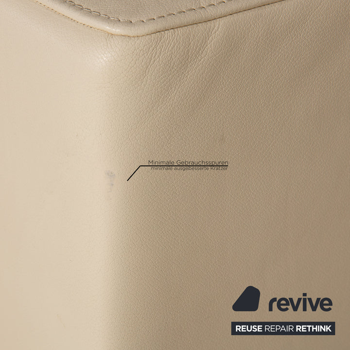 de Sede DS 7 Leder Sofa Creme Ecksofa Couch Recamiere links
