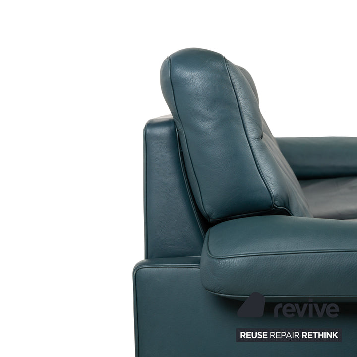 de Sede DS 70 Leder Dreisitzer Blau Sofa Couch