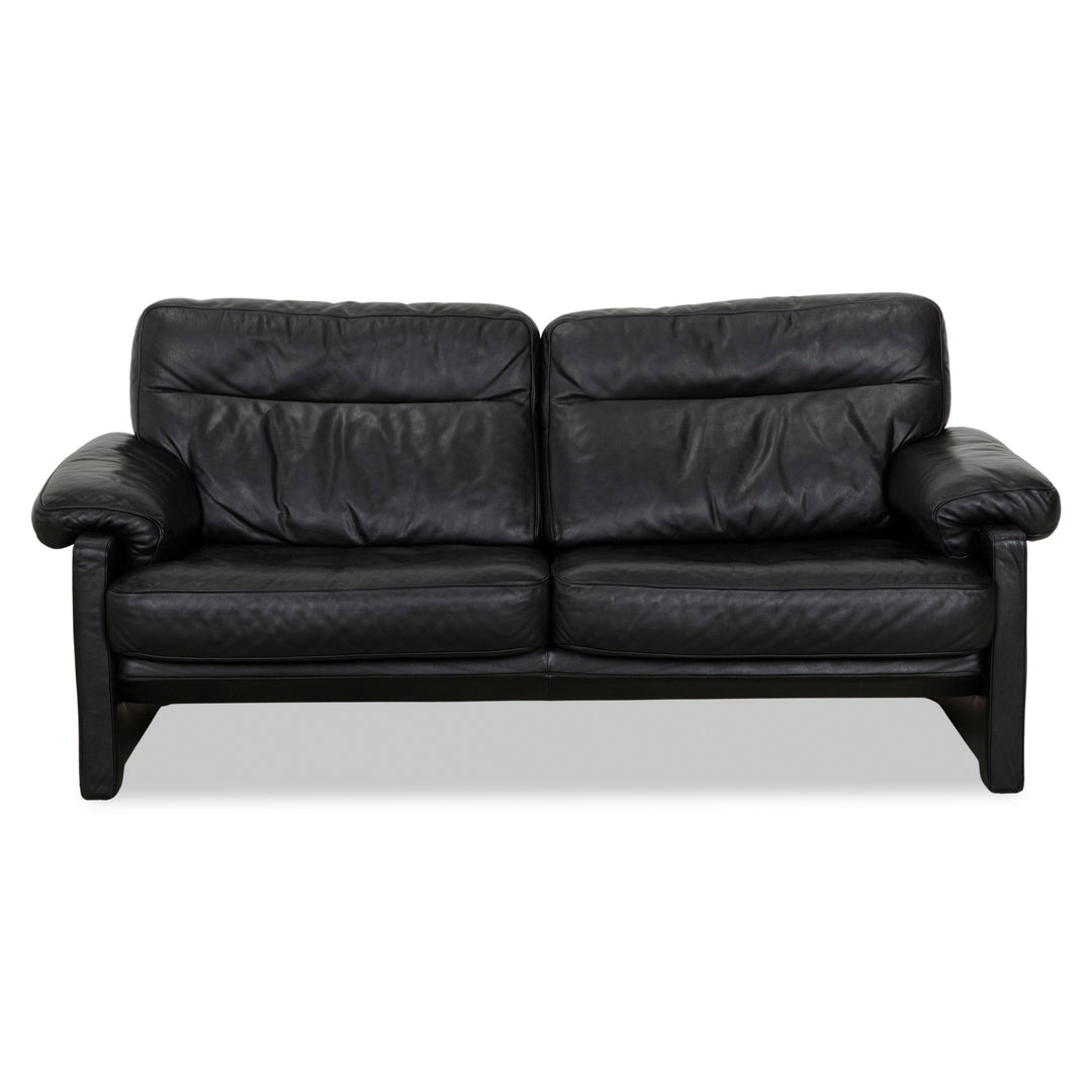 De Sede DS-70 Leather Three-Seater Black Sofa Couch