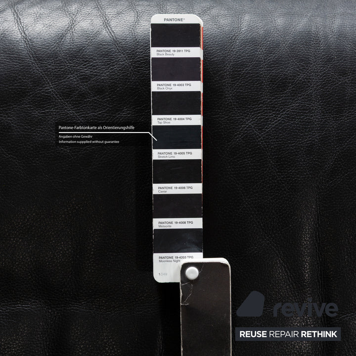 De Sede DS-70 Leder Dreisitzer Schwarz Sofa Couch