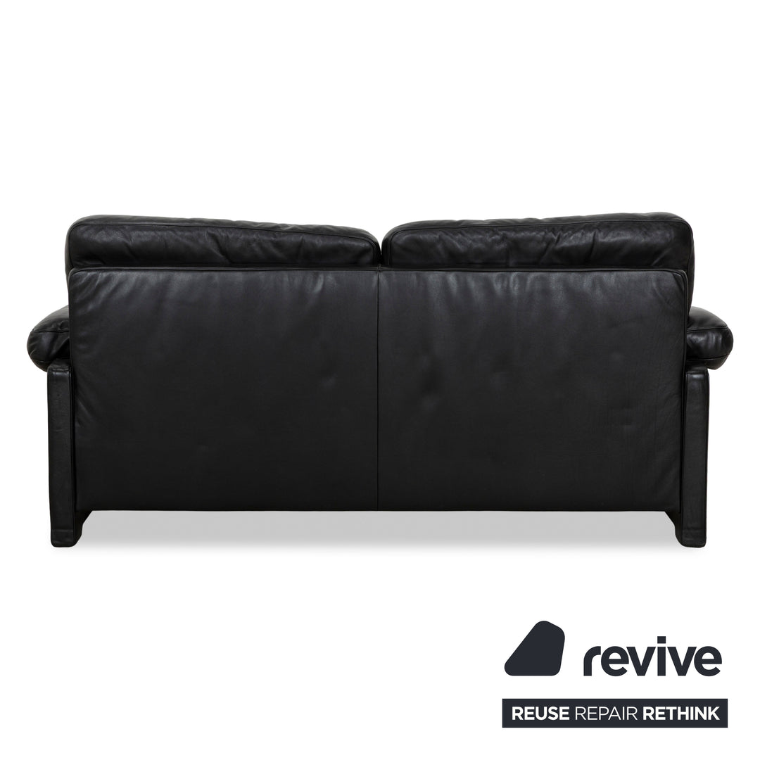 De Sede DS-70 Leather Three-Seater Black Sofa Couch