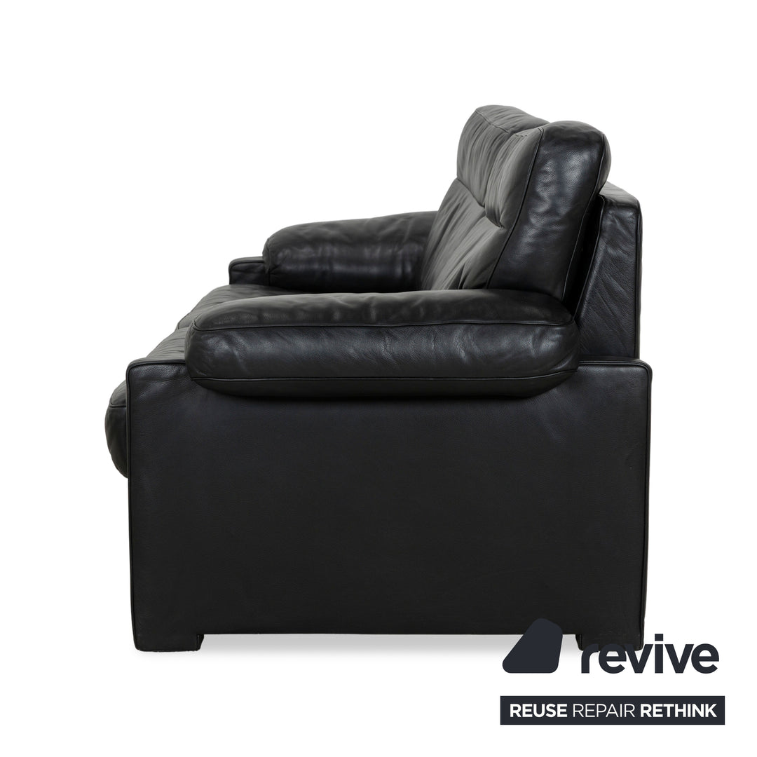 De Sede DS-70 Leder Dreisitzer Schwarz Sofa Couch