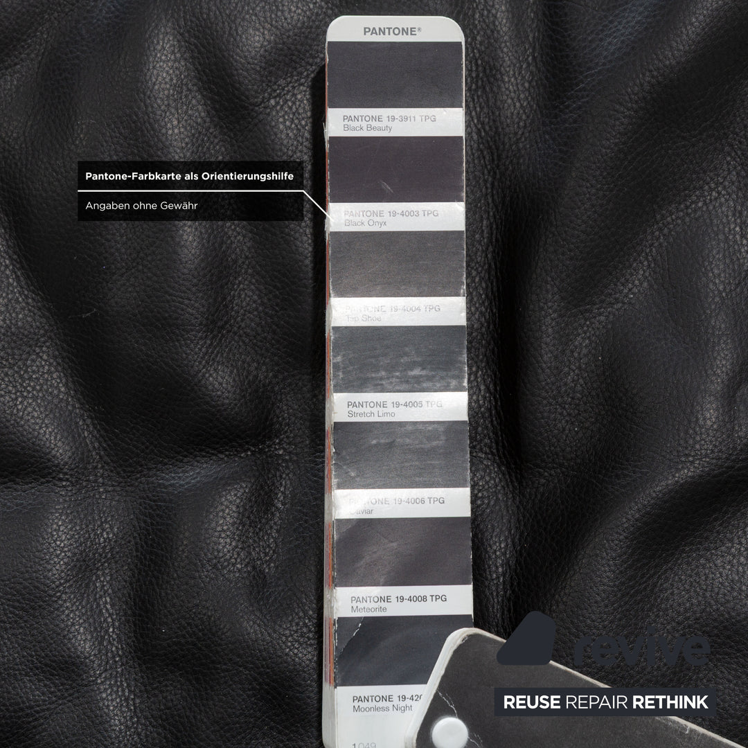 De Sede DS-70 Leather Three-Seater Black Sofa Couch