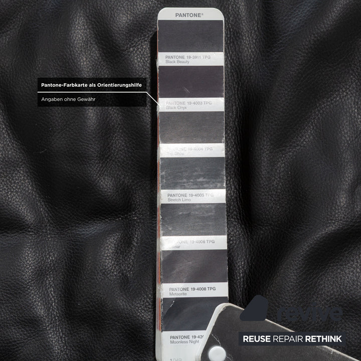 De Sede DS-70 Leather Three-Seater Black Sofa Couch