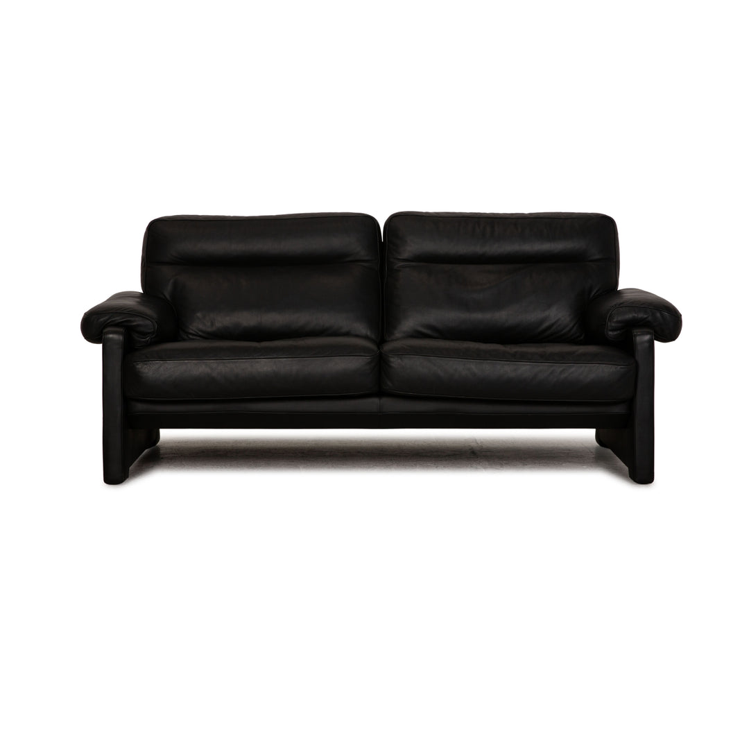 de Sede DS 70 leather three-seater black sofa couch