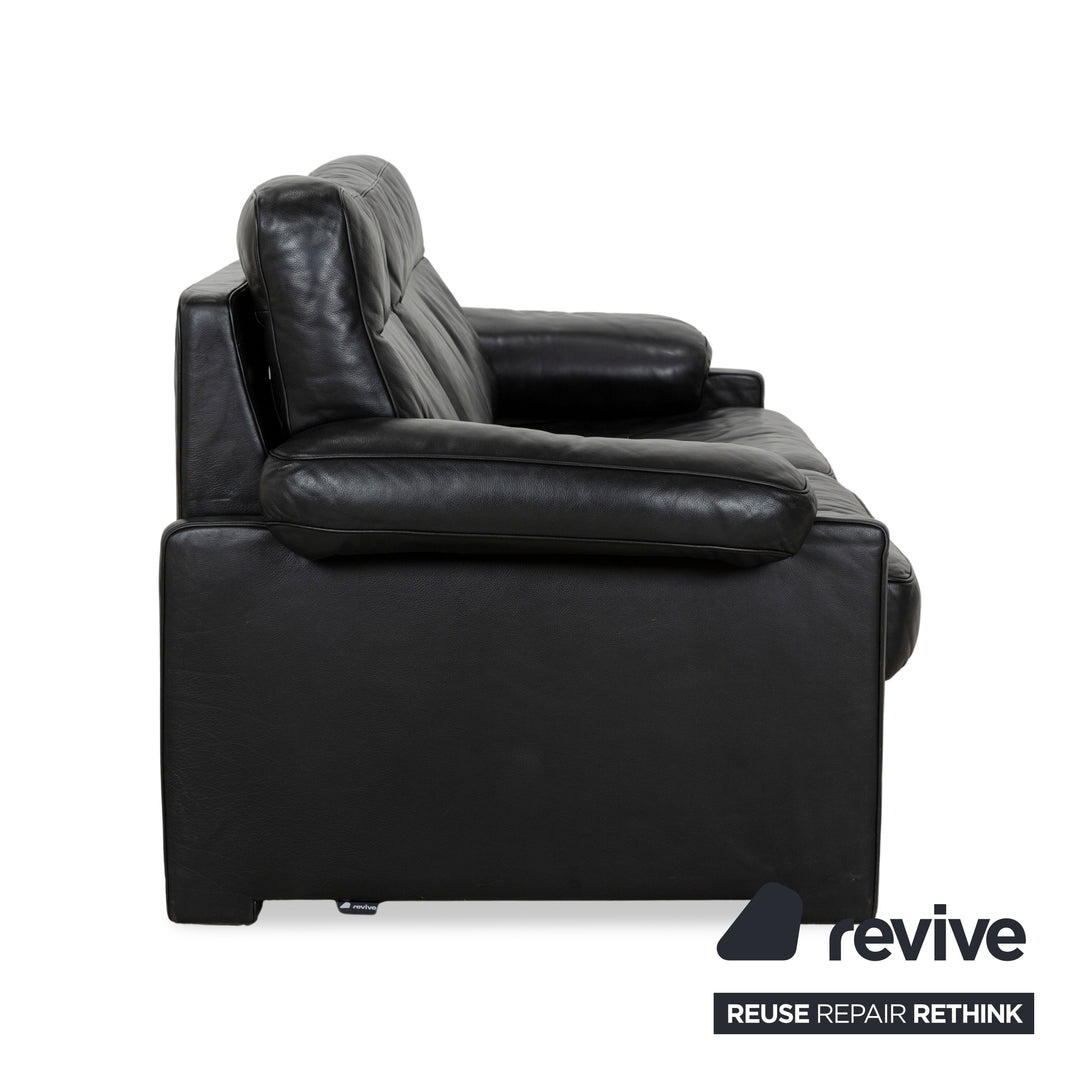 De Sede DS-70 Leder Dreisitzer Schwarz Sofa Couch