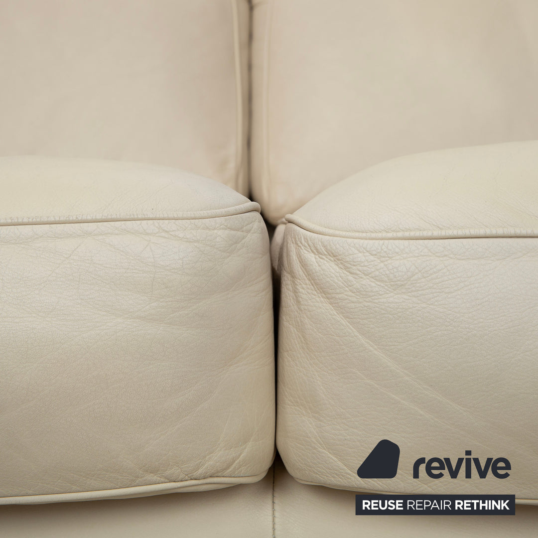 de Sede DS 70 Leder Sofa Creme Beige Grau Dreisitzer Couch