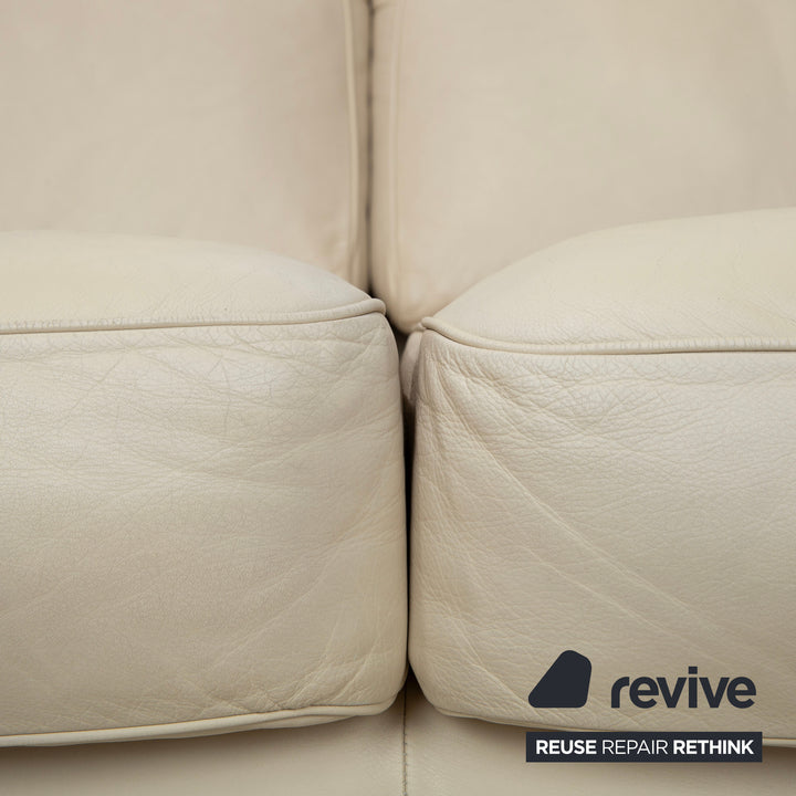 de Sede DS 70 Leder Sofa Creme Beige Grau Dreisitzer Couch