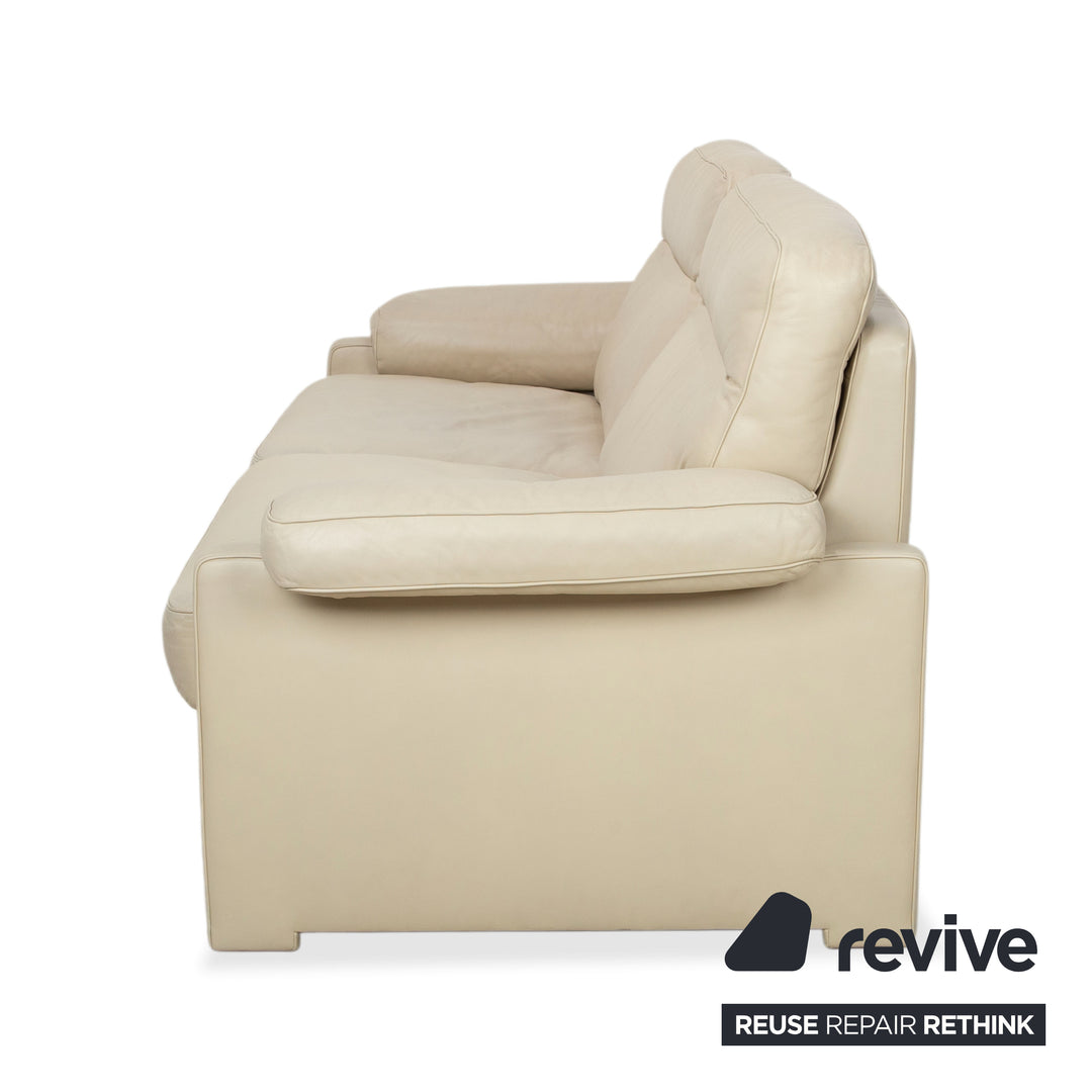 de Sede DS 70 Leder Sofa Creme Beige Grau Dreisitzer Couch