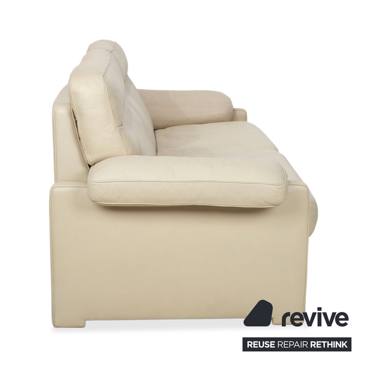 de Sede DS 70 Leder Sofa Creme Beige Grau Dreisitzer Couch