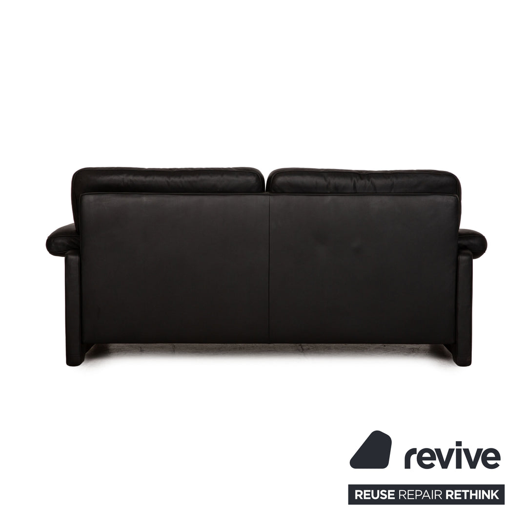 de Sede DS 70 Leder Sofa Garnitur Schwarz Dreisitzer Zweisitzer Sofa Couch