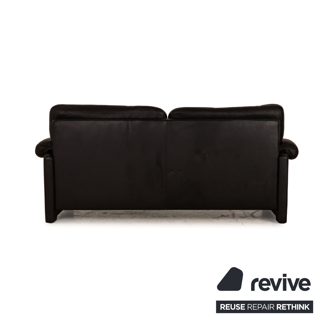de Sede ds 70 Leather Two Seater Black Sofa Couch