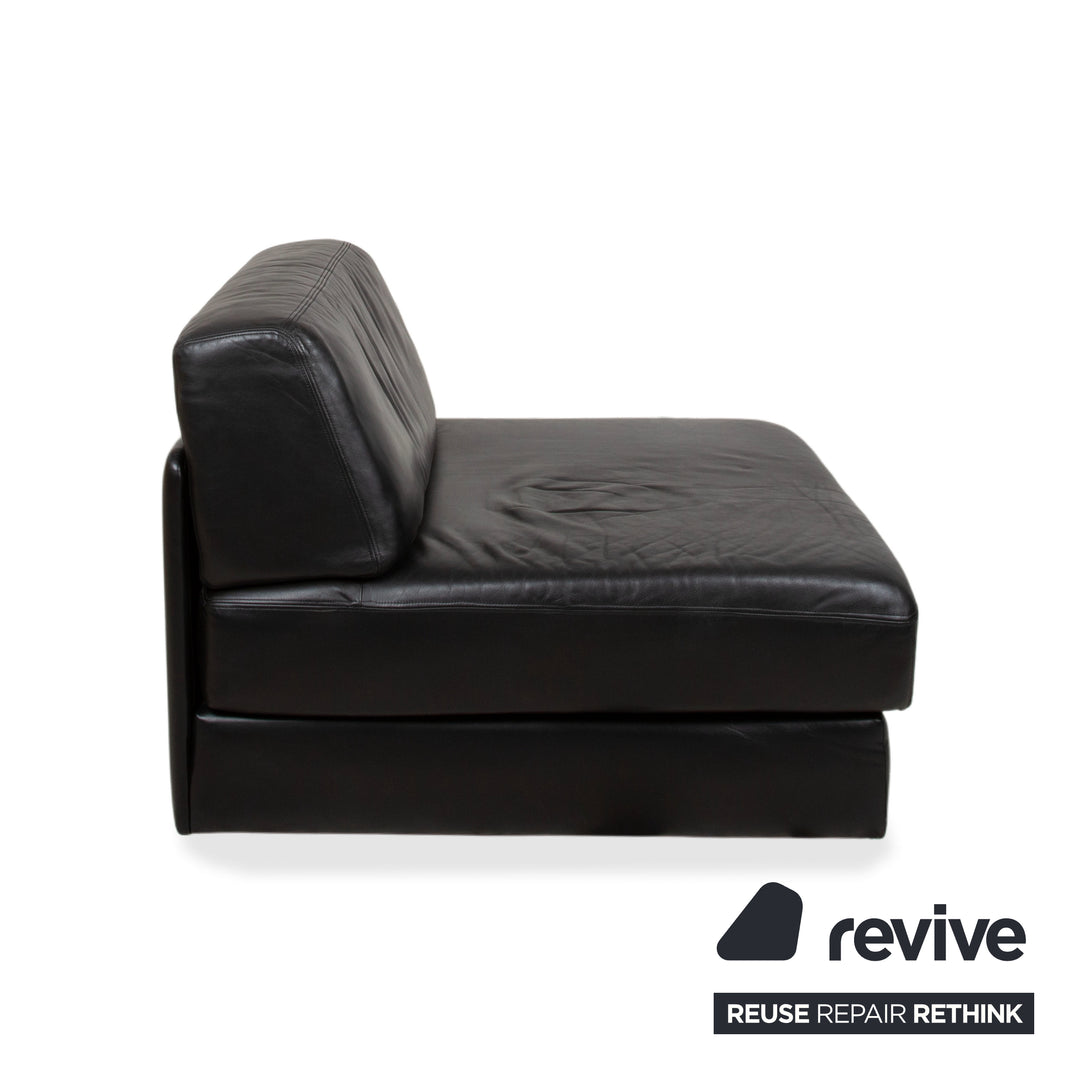 De Sede DS-76 Leder Sessel Schwarz manuelle Funktion Schlaffunktion