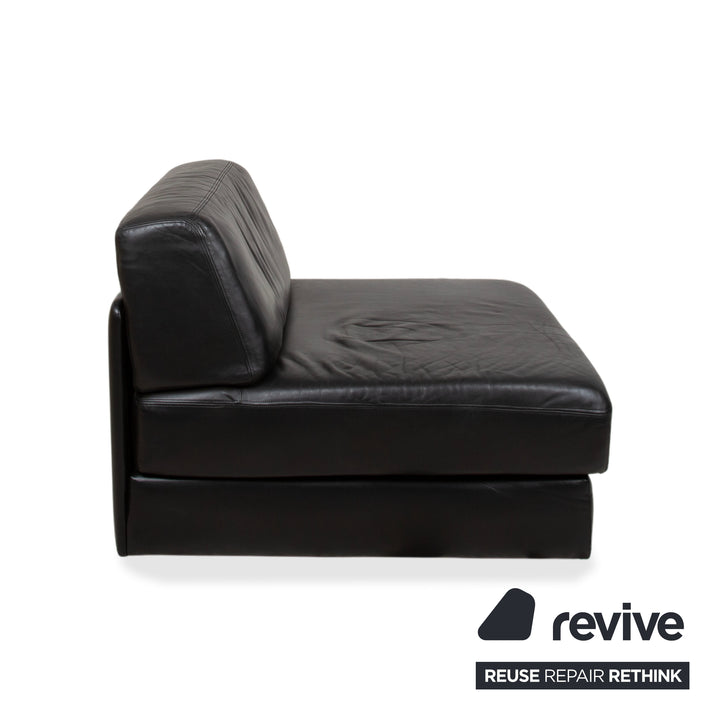 De Sede DS-76 Leder Sessel Schwarz manuelle Funktion Schlaffunktion
