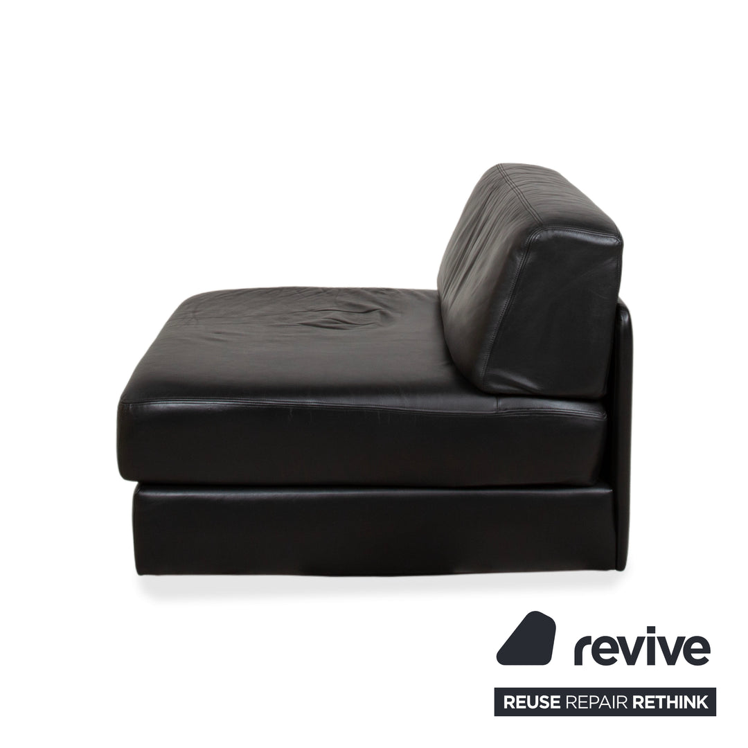 De Sede DS-76 Leder Sessel Schwarz manuelle Funktion Schlaffunktion