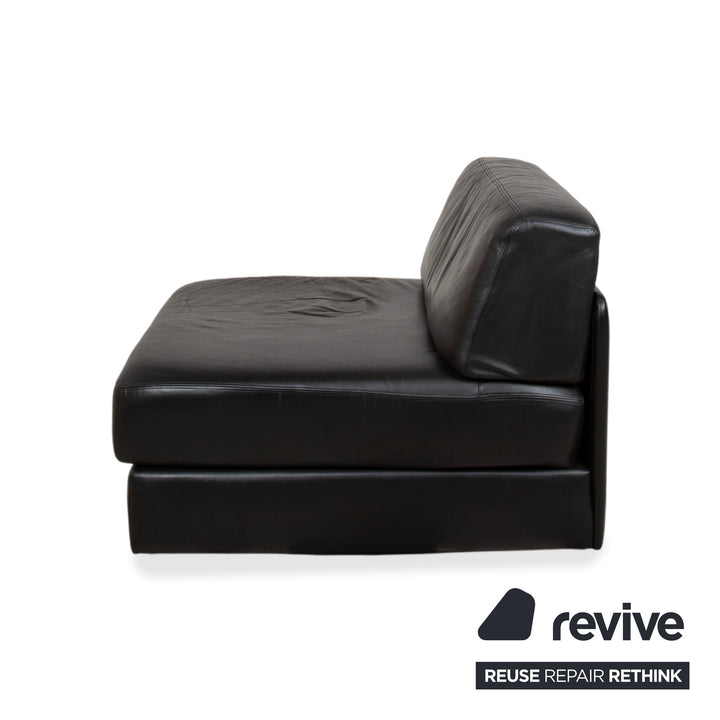 De Sede DS-76 Leder Sessel Schwarz manuelle Funktion Schlaffunktion