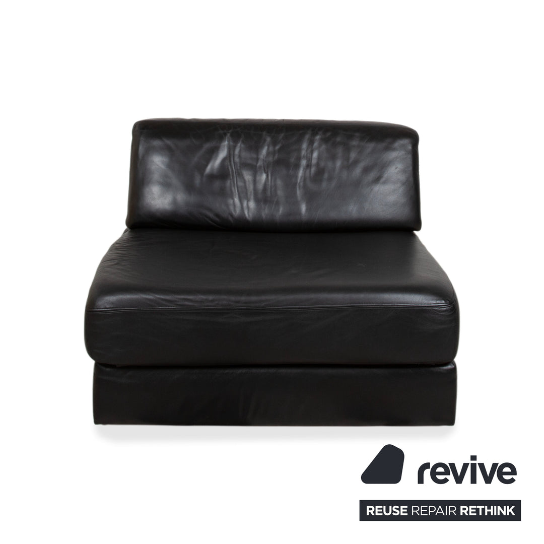 De Sede DS-76 Leder Sessel Schwarz manuelle Funktion Schlaffunktion