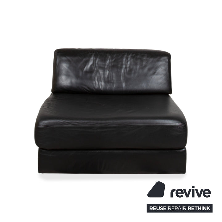 De Sede DS-76 Leder Sessel Schwarz manuelle Funktion Schlaffunktion